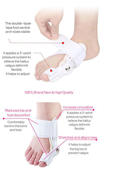 Bunion Splint Big Toe Corrector Hallux Valgus Straightener Foot Pain Relief Day Night Correction Feet Care Tool